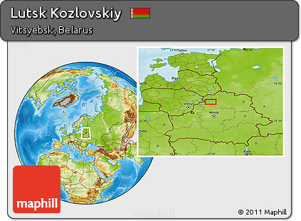 Physical Location Map of Lutsk Kozlovskiy