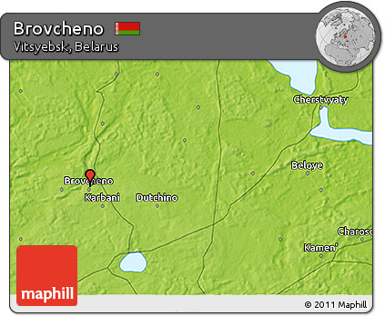 Physical 3D Map of Brovcheno