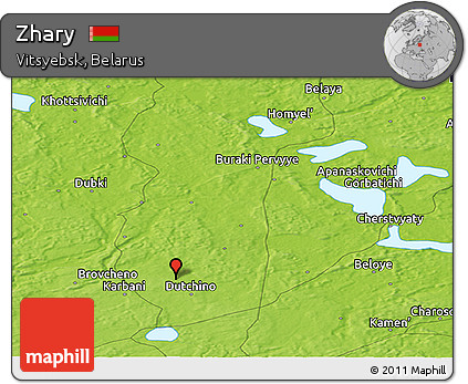 Physical Panoramic Map of Zhary
