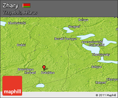 Physical Panoramic Map of Zhary