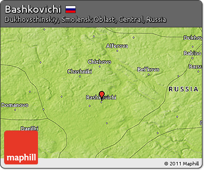 Physical 3D Map of Bashkovichi