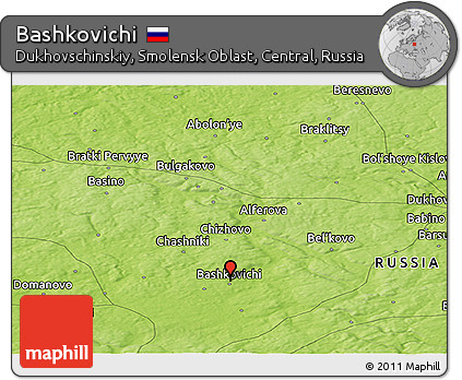 Physical Panoramic Map of Bashkovichi
