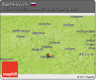 Physical Panoramic Map of Bashkovichi