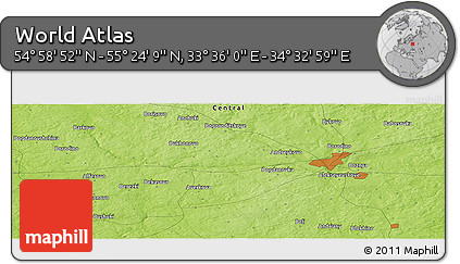 Physical Panoramic Map of the Area around 55° 11' 31" N, 34° 4' 30" E