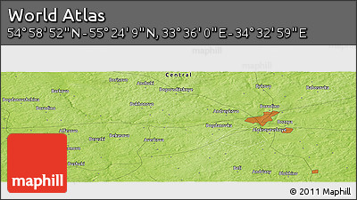 Physical Panoramic Map of the Area around 55° 11' 31" N, 34° 4' 30" E