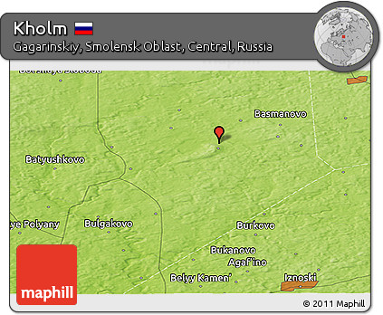 Physical Panoramic Map of Kholm