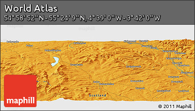 Political Panoramic Map of the Area around 55° 11' 31" N, 4° 10' 30" W