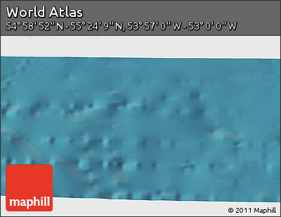 Satellite 3D Map of the Area around 55° 11' 31" N, 53° 28' 30" W