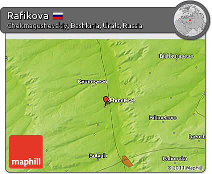 Physical 3D Map of Rafikova