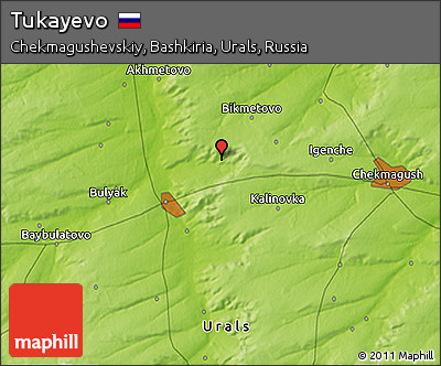 Physical 3D Map of Tukayevo