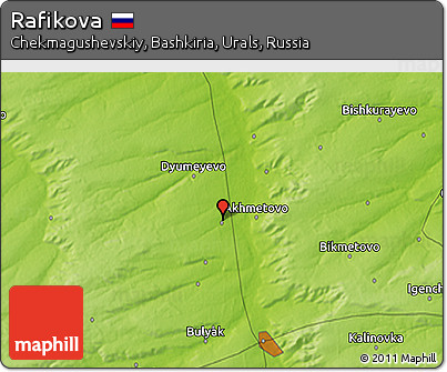 Physical 3D Map of Rafikova