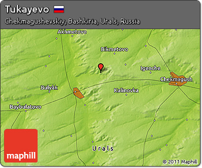 Physical 3D Map of Tukayevo