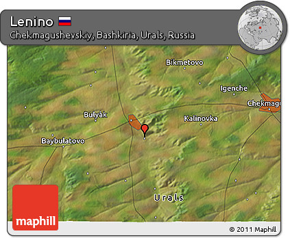 Satellite 3D Map of Lenino