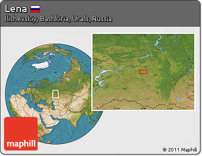 Satellite Location Map of Lena