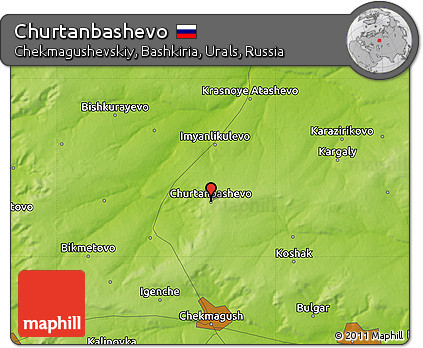 Physical Map of Churtanbashevo
