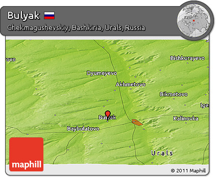 Physical Panoramic Map of Bulyak