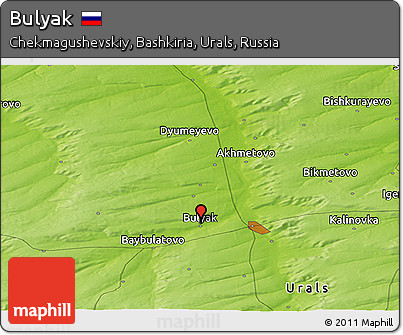 Physical Panoramic Map of Bulyak