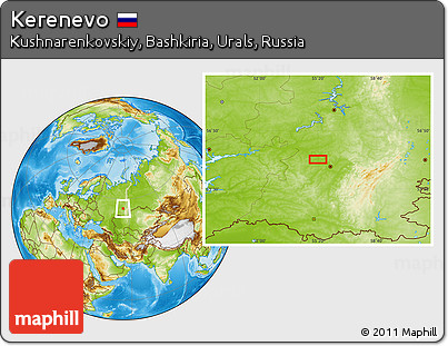 Physical Location Map of Kerenevo