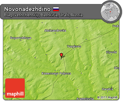 Physical 3D Map of Novonadezhdino