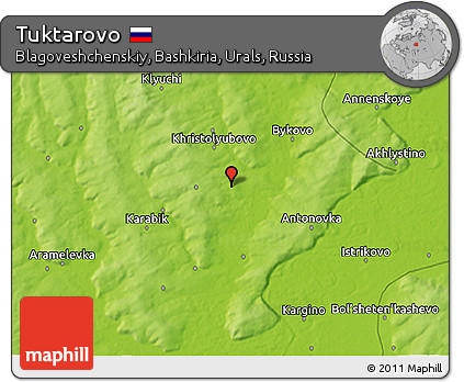 Physical 3D Map of Tuktarovo