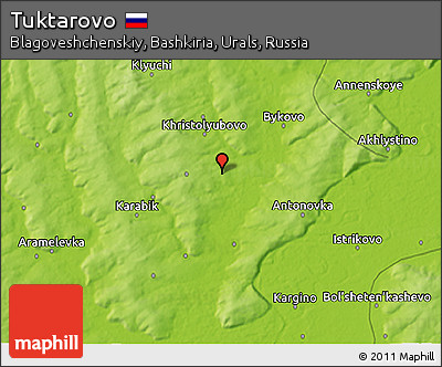 Physical 3D Map of Tuktarovo