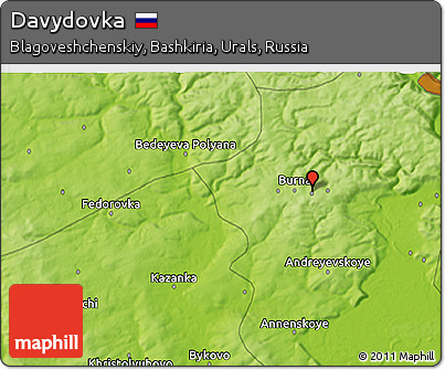 Physical 3D Map of Davydovka