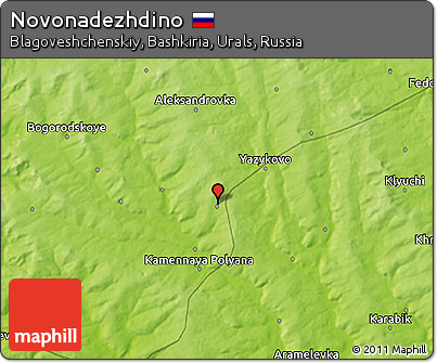Physical 3D Map of Novonadezhdino