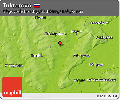 Physical 3D Map of Tuktarovo