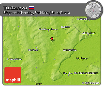 Physical Map of Tuktarovo