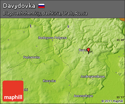 Physical Map of Davydovka