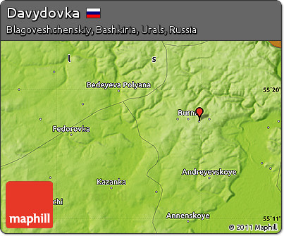 Physical Map of Davydovka