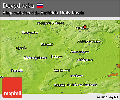 Physical Panoramic Map of Davydovka