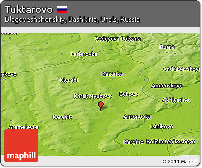 Physical Panoramic Map of Tuktarovo