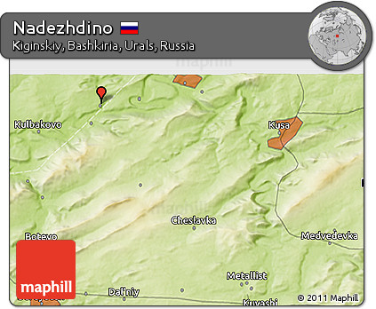 Physical 3D Map of Nadezhdino