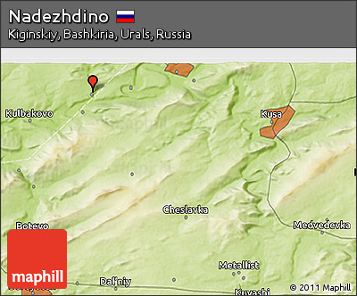 Physical 3D Map of Nadezhdino