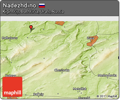 Physical 3D Map of Nadezhdino