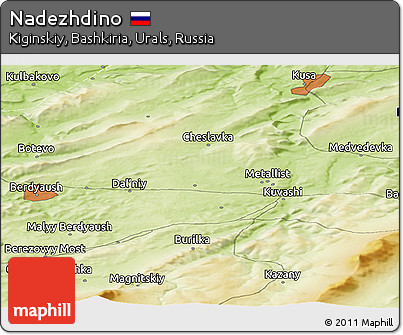 Physical Panoramic Map of Nadezhdino