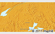 Political 3D Map of the area around 55° 11' 31" N, 62° 49' 30" W