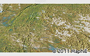 Satellite 3D Map of the area around 55° 11' 31" N, 62° 49' 30" W