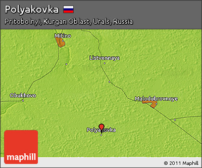 Physical 3D Map of Polyakovka