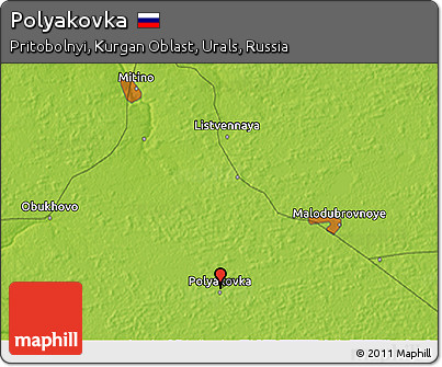 Physical 3D Map of Polyakovka