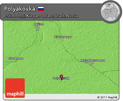 Political 3D Map of Polyakovka