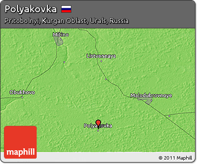 Political 3D Map of Polyakovka