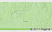 Political 3D Map of the area around 55° 11' 31" N, 65° 22' 30" W