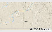 Shaded Relief 3D Map of the area around 55° 11' 31" N, 65° 22' 30" W