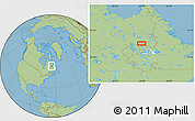 Savanna Style Location Map of the area around 55° 11' 31" N, 65° 22' 30" W