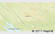 Physical 3D Map of the area around 55° 11' 31" N, 66° 13' 29" W