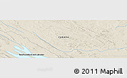 Shaded Relief Panoramic Map of the area around 55° 11' 31" N, 66° 13' 29" W