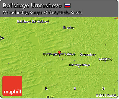 Physical Map of Bol'shoye Umreshevo