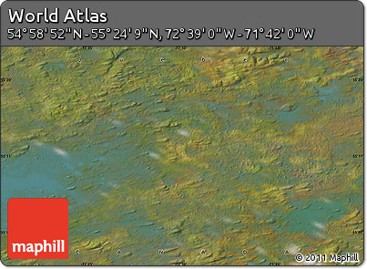 Satellite Map of the Area around 55° 11' 31" N, 72° 10' 30" W